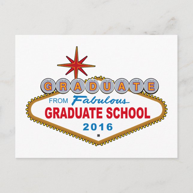 Postal De Anuncios Graduada de la fabulosa escuela de graduados 2016  (Anverso)