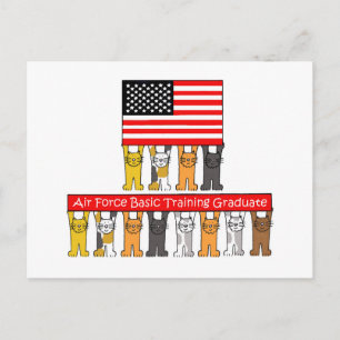 Postal De Anuncios Graduado de Entrenamiento Básico de la Fuerza Aére