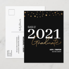 Postal De Anuncios Graduado de la Clase de Tipografía 2021 Personaliz