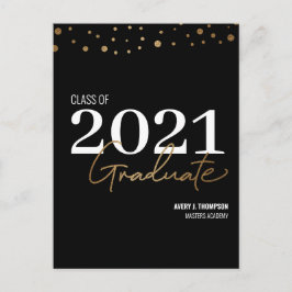 Postal De Anuncios Graduado de la Clase de Tipografía 2021 Personaliz