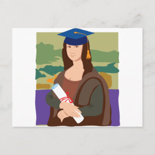 Postal De Anuncios Graduado de la Mona Lisa