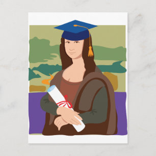 Postal De Anuncios Graduado de Mona Lisa