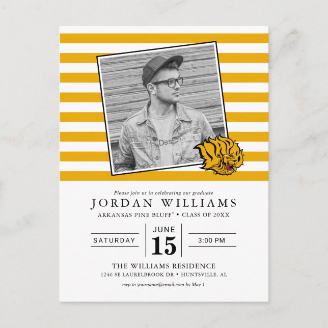 Postal De Anuncios Graduado de UAPB Golden Lions (Anverso)