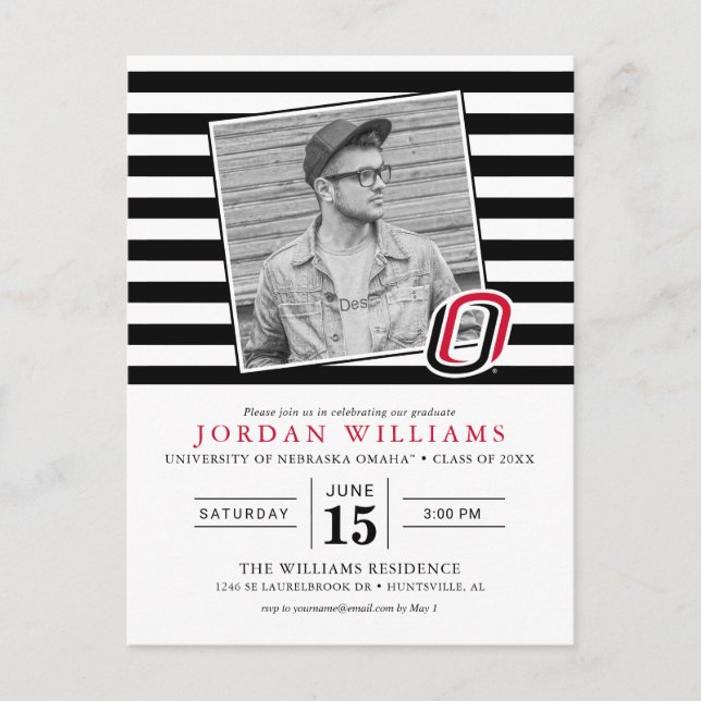 Postal De Anuncios Graduado de UNO Mavericks (Anverso)