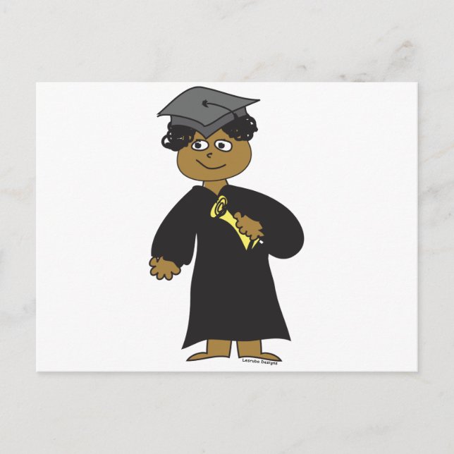 Postal De Anuncios Graduado, hombre étnico (Anverso)