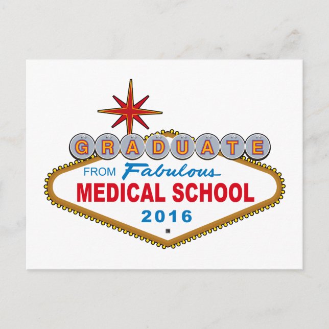Postal De Anuncios Graduarse de la Fabulosa Facultad de Medicina 2016 (Anverso)