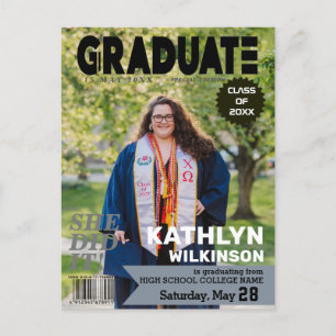 Postal De Anuncios GRADUATE Magazine Cover Style Foto moderna