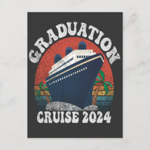 Postal De Anuncios Graduation Cruise 2024 Funny Summer Vacation Retro