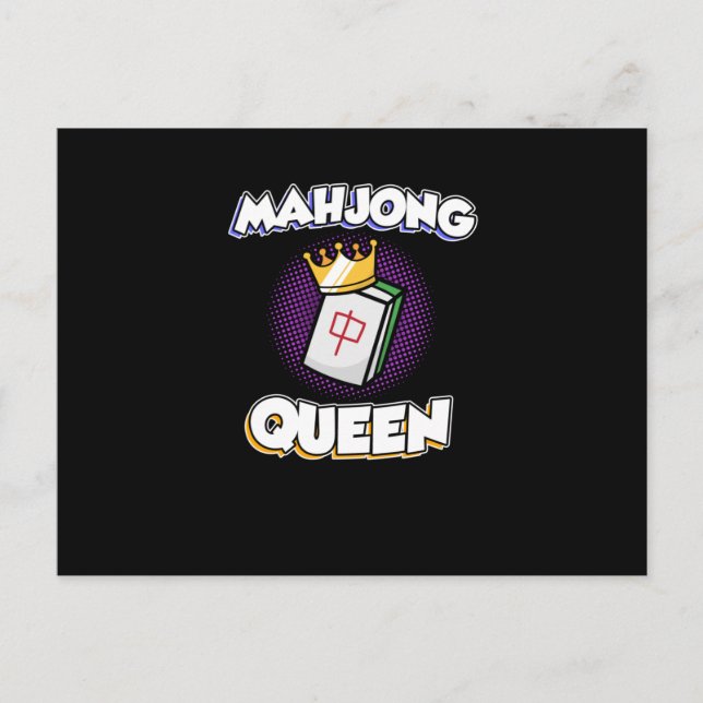 Postal De Anuncios Gráfico de juegos de Mahjong Queen Game (Anverso)