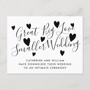 Postal De Anuncios Gran Gran Amor Pequeña Boda Micro Reducida