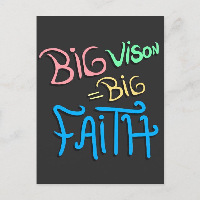 Postal De Anuncios Gran Visión Gran Fe (Anverso)