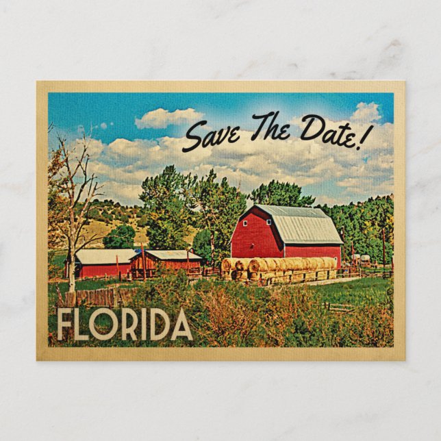 Postal De Anuncios Granero rústico de la granja de Florida para guard (Anverso)
