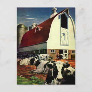 Postal De Anuncios Granja de Vacas Lecheras Antiguas, Cambio de Direc