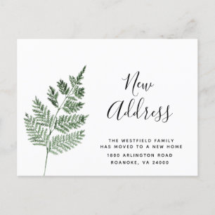 Postal De Anuncios Green Fern Nueva dirección Movimiento Botánico sen