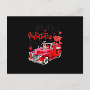 Postal De Anuncios Greyhound Red Truck Día de San Valentín Gracioso P