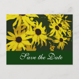 Postal De Anuncios Guarda la Fecha, flores de margarita amarillas