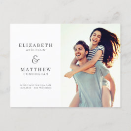 Postal De Anuncios Guarda Nuestro Nuevo Día Minimalista Personalizado