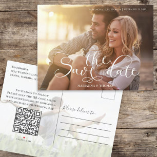 Postal De Anuncios Guardar código QR de secuencia de comandos elegant