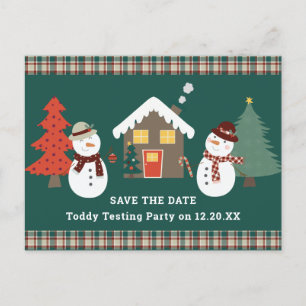 Postal De Anuncios Guardar el Fiesta de colocación de Navidades