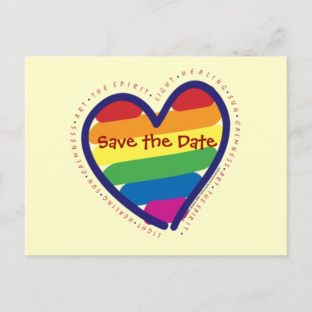 Postal De Anuncios Guardar el Orgullo Gay/Fecha (Anverso)