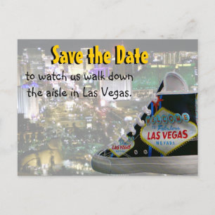 Postal De Anuncios Guardar fecha Caminar por el pasillo en Las Vegas