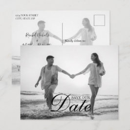 Postal De Anuncios Guardar fecha de superposición de escritura modern