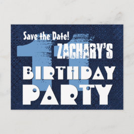 Postal De Anuncios Guardar fecha moderno Cumpleaños 11 Party W02E