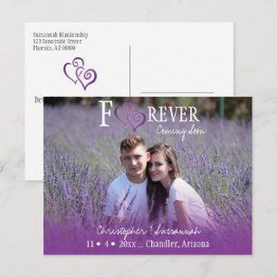 Postal De Anuncios Guardar Fecha para Siempre Corazones Enlazados Mor