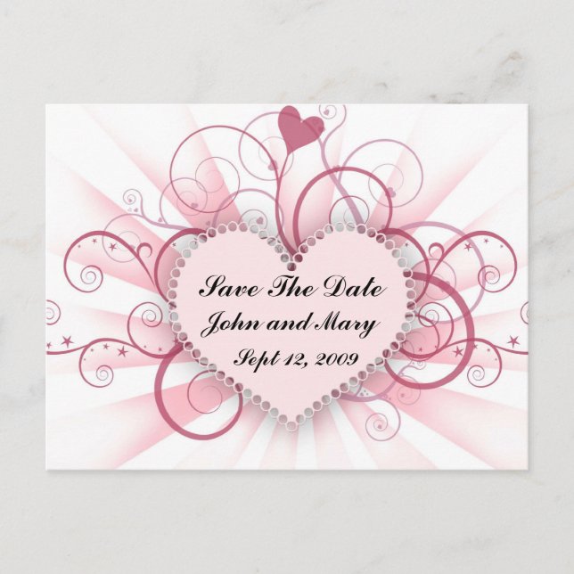 Postal De Anuncios Guardar la Fecha (Anverso)