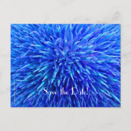 Postal De Anuncios Guardar la fecha 90 cumpleaños, abstracto azul