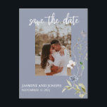 Postal De Anuncios Guardar la fecha Acuarela Flores Silvestres Foto<br><div class="desc">Este diseño se puede personalizar en el área proporcionada cambiando la foto y/o el texto. O se puede personalizar haciendo clic en Personalizar esta plantilla y luego eligiendo la opción para personalizar aún más, y eliminar o cambiar el color del fondo, agregar texto, cambiar el color o estilo del texto,...</div>