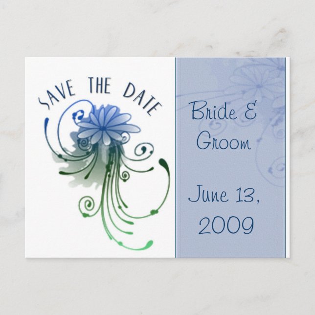 Postal De Anuncios Guardar la fecha ... añadir su propio texto (Anverso)