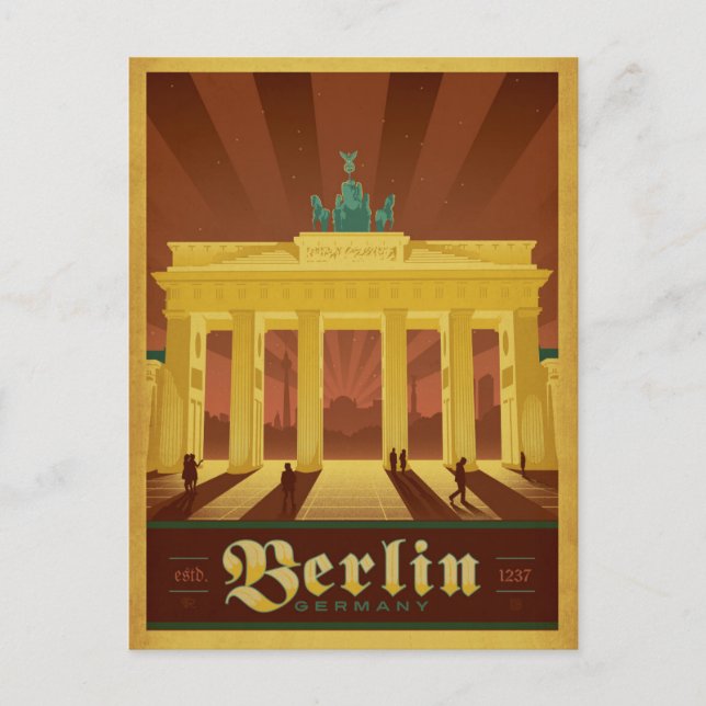Postal De Anuncios Guardar la Fecha | Berlín, Alemania (Anverso)