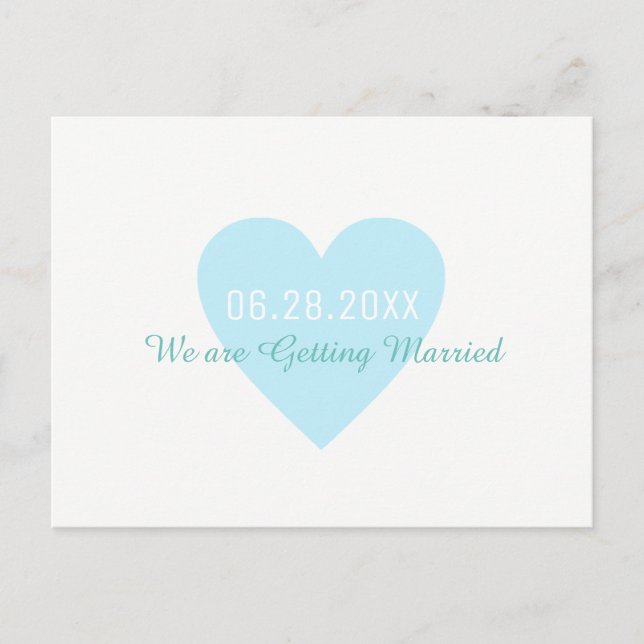 Postal De Anuncios Guardar la fecha. Boda Casarse (Anverso)