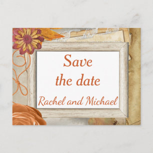 Postal De Anuncios Guardar la fecha Boda de otoño