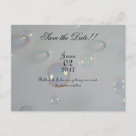 Postal De Anuncios Guardar la fecha Bubble Edition