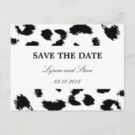Postal De Anuncios Guardar la fecha con estampado de leopardo