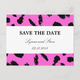Postal De Anuncios Guardar la fecha con estampado de leopardo
