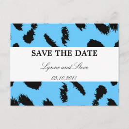 Postal De Anuncios Guardar la fecha con estampado de leopardo