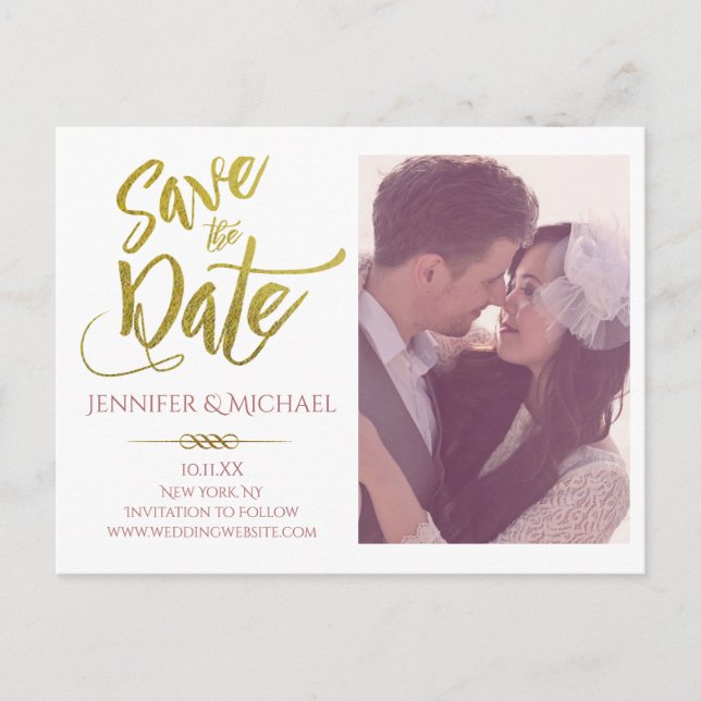 Postal De Anuncios Guardar la fecha con foto (Anverso)