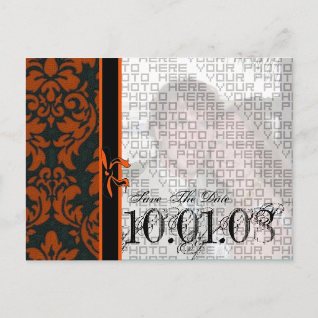 Postal De Anuncios Guardar la fecha con su foto (Anverso)