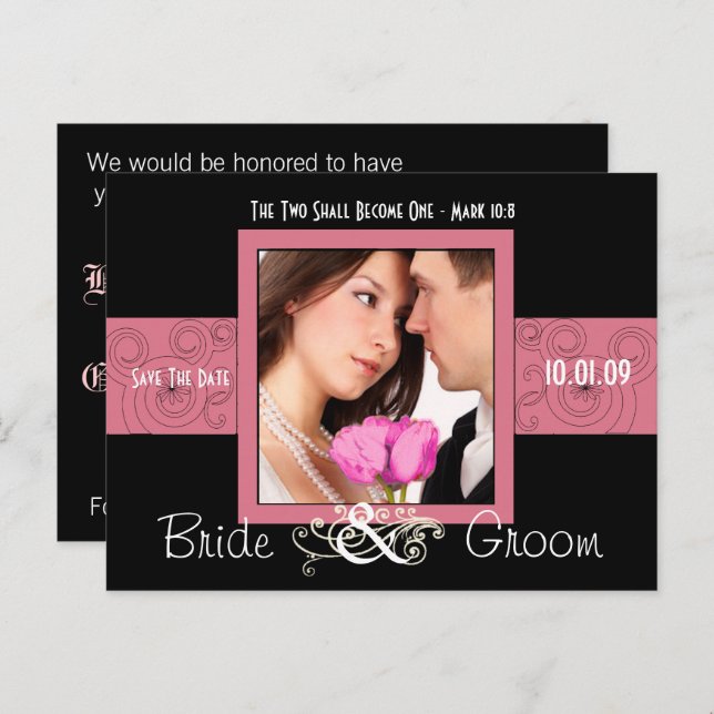 Postal De Anuncios Guardar la fecha con tu foto (Anverso / Reverso)