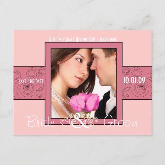 Postal De Anuncios Guardar la fecha con tu foto (Anverso)