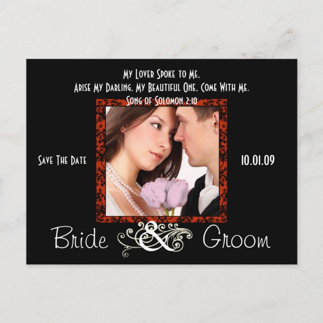 Postal De Anuncios Guardar la fecha con tu foto (Anverso)