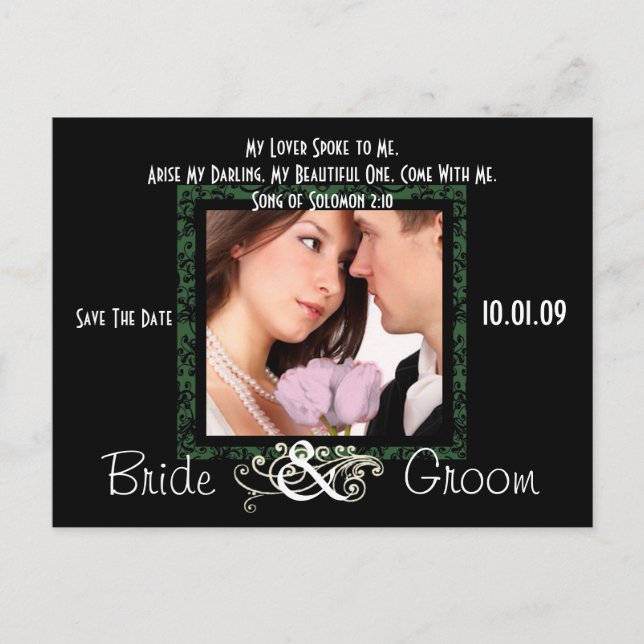 Postal De Anuncios Guardar la fecha con tu foto (Anverso)