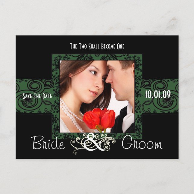 Postal De Anuncios Guardar la fecha con tu foto (Anverso)