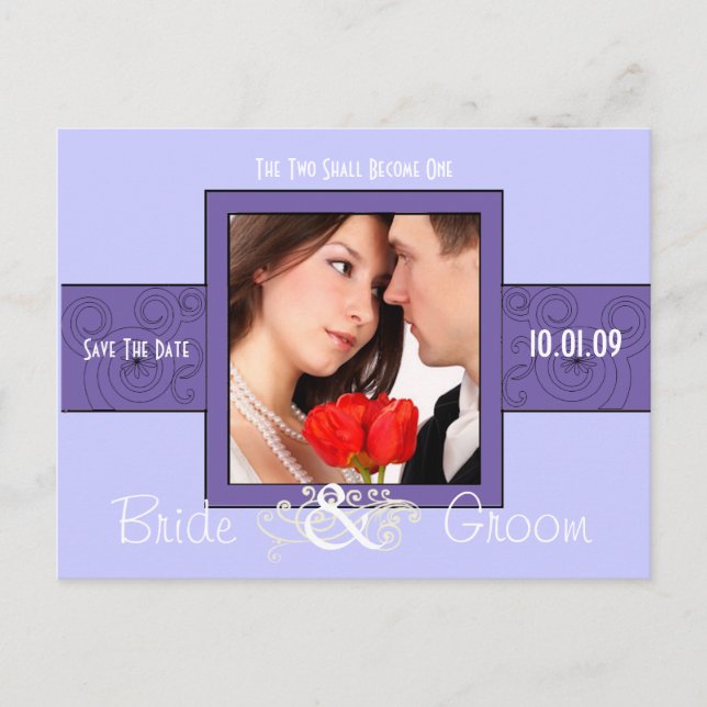 Postal De Anuncios Guardar la fecha con tu foto (Anverso)