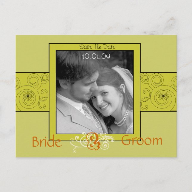 Postal De Anuncios Guardar la fecha con tu foto (Anverso)