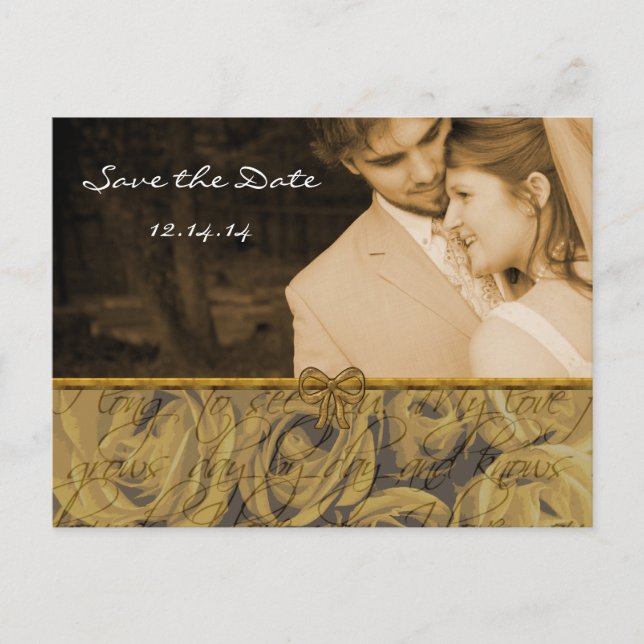 Postal De Anuncios Guardar la fecha con tus fotos (Anverso)