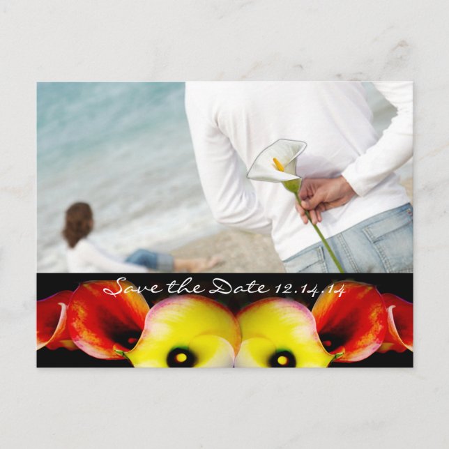 Postal De Anuncios Guardar la fecha con tus fotos (Anverso)